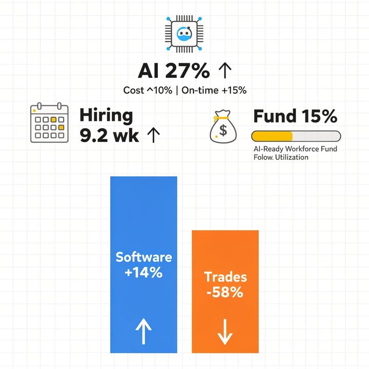 UK Jobs Split: Software Roles +14% vs Trades -58% — AI Reskilling Fund Only 15% Utilized