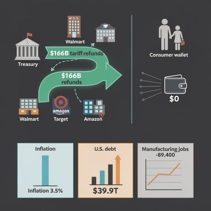 $166B Tariff Refund: Corporations Get Paid, Consumers Get the Bill