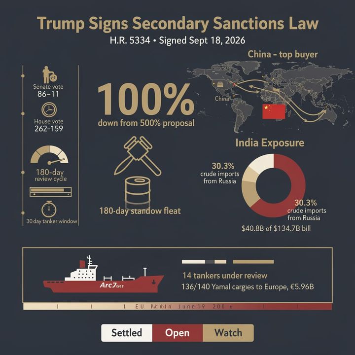 The White House exterior on a clear day as President Trump signs H.R. 5334, the secondary sanctions law on Russian energy buyers.