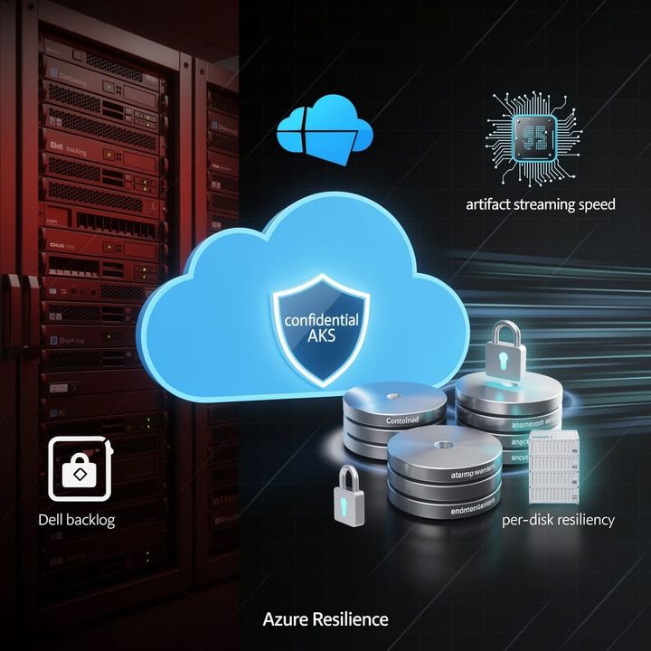 Azure confidential computing dashboard showing classified workload deployment options with hardware-level encryption indicators
