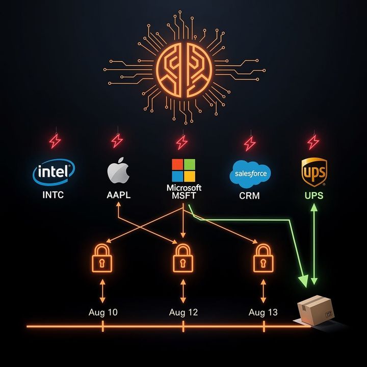 Dashboard showing five breached company logos with red alert indicators and rising cost graph.