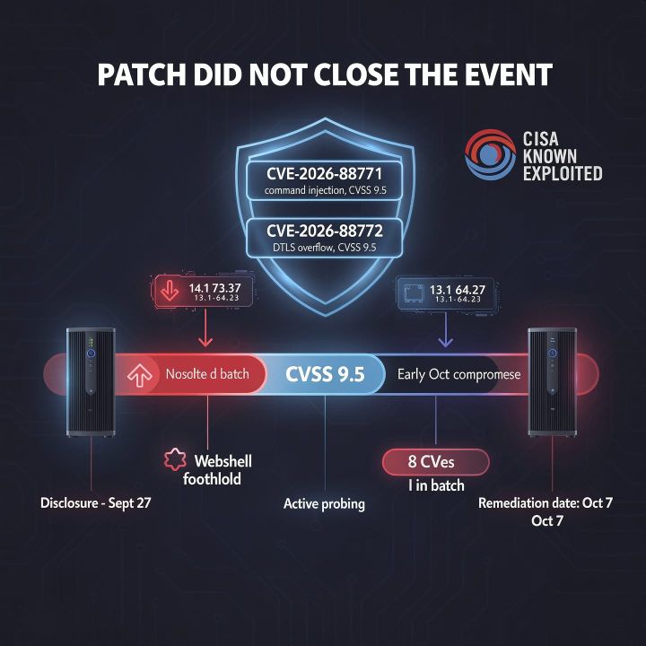 NetScaler ADC and Gateway dashboard with a patch advisory and zero-day alert indicators.