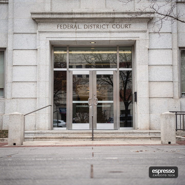 Exterior view of the federal courthouse in Washington, D.C., where James Comey's dismissal motion is pending.