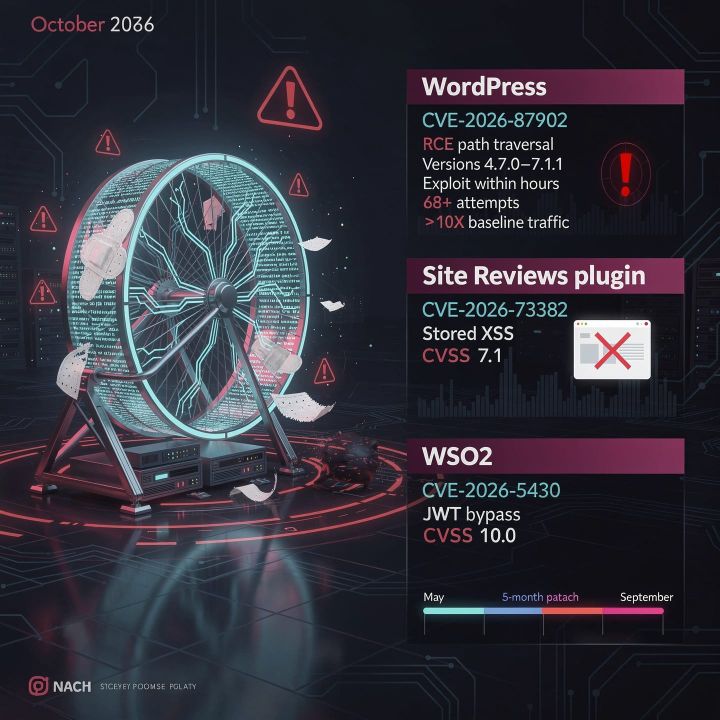 Laptop screen showing a patch management dashboard with pending critical update alerts and exposed services