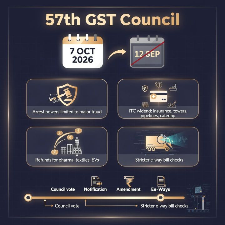GST Council meeting documentation and reform agenda on a table