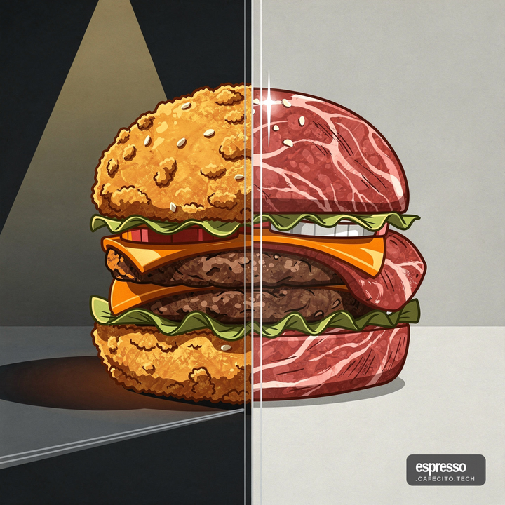 Screenshot-style view of an online takeaway menu showing a dish photo beside its written description.