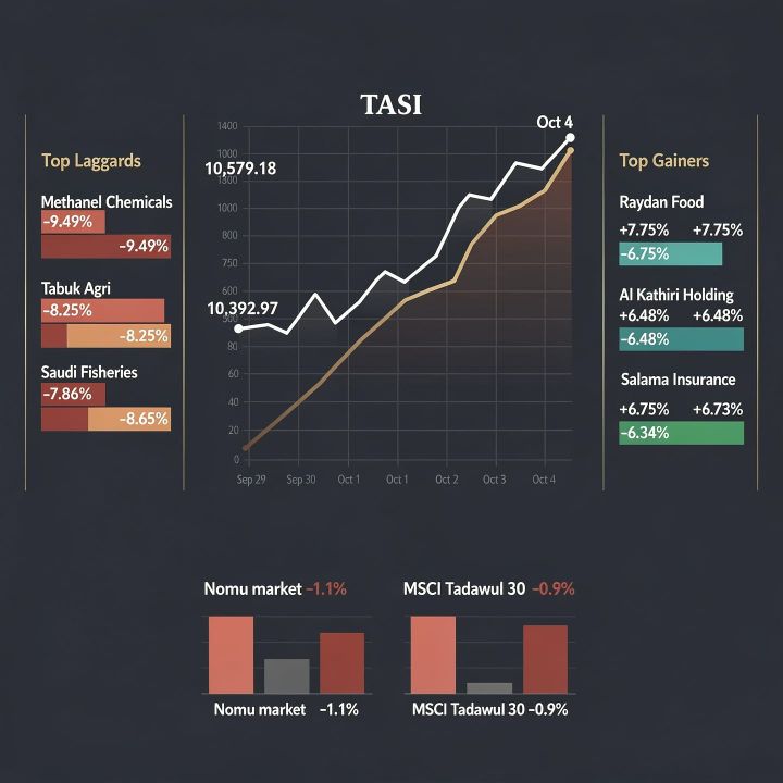 Saudi Tadawul trading floor screen showing index charts