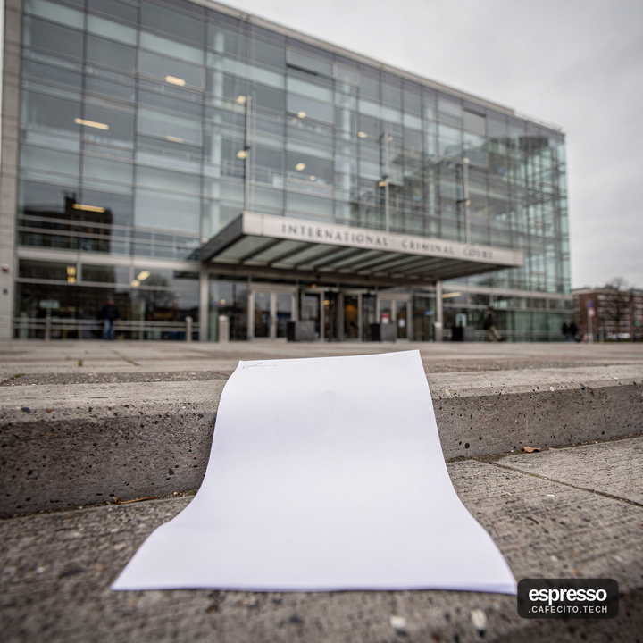 Illustrative photo of the International Criminal Court building exterior in The Hague with its signage visible.