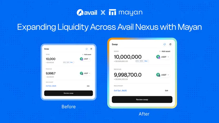 Avail Nexus Unlocks Larger Cross-Chain Transactions with Mayan