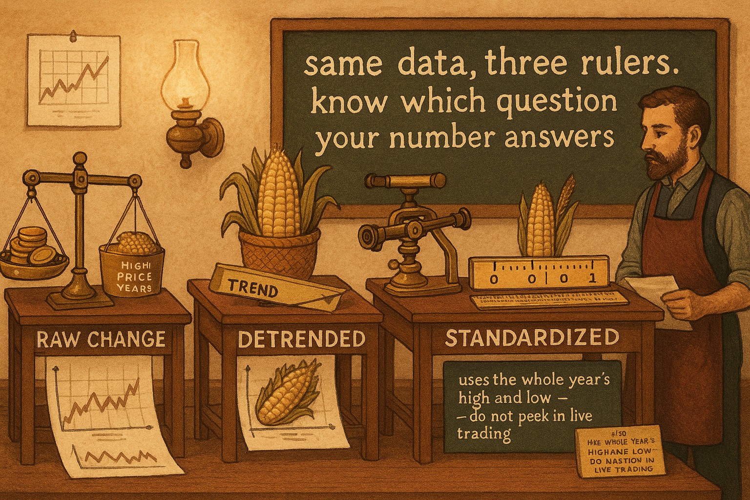 4.37 Calculating a Seasonal: Raw Change vs Detrended vs Standardized