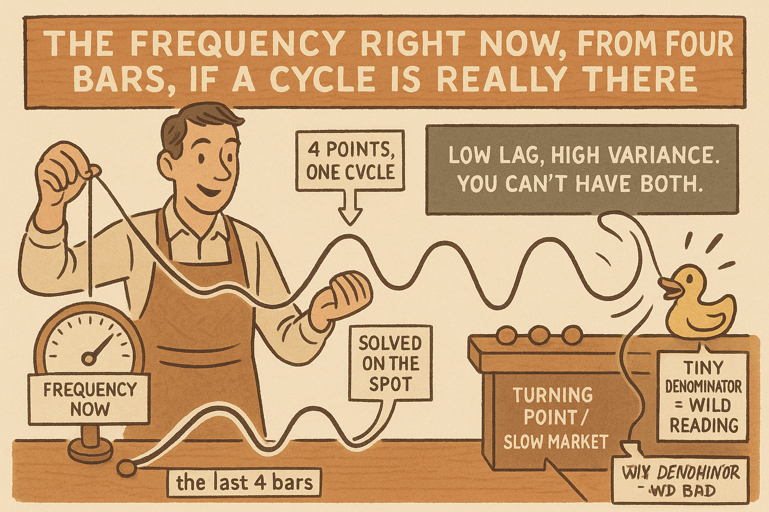 2.39 Modeling Price as a Sine Wave: Instantaneous Frequency from 4 Points