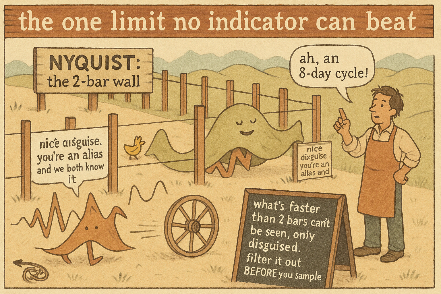 2.45 Nyquist and Aliasing: The Hard Limit on What Price Data Can Show