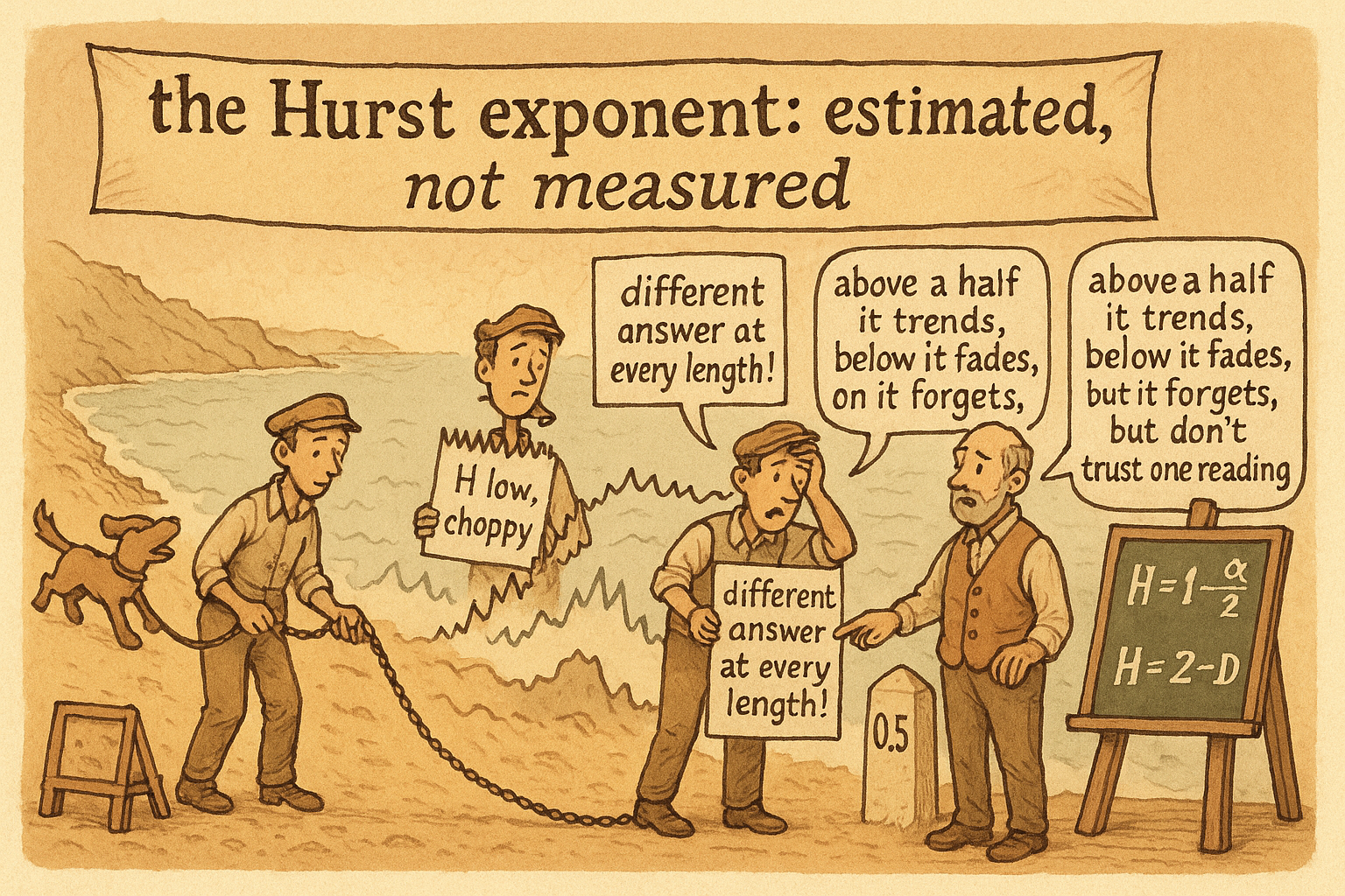 4.49 The Hurst Exponent from Fractal Dimension