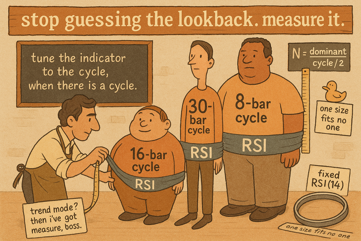 2.57 Adaptive Indicators: Tuning RSI to the Measured Cycle