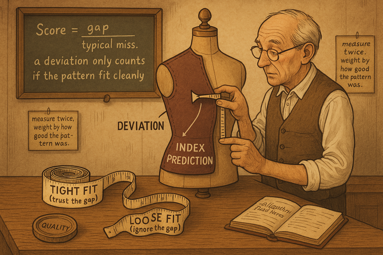 4.52 Deviation from Index Prediction, Weighted by Fit Quality