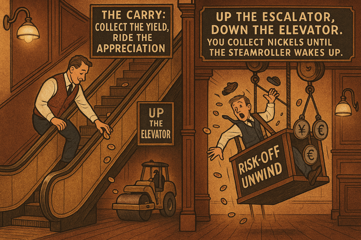 4.58 The Carry Trade: Up the Escalator, Down the Elevator