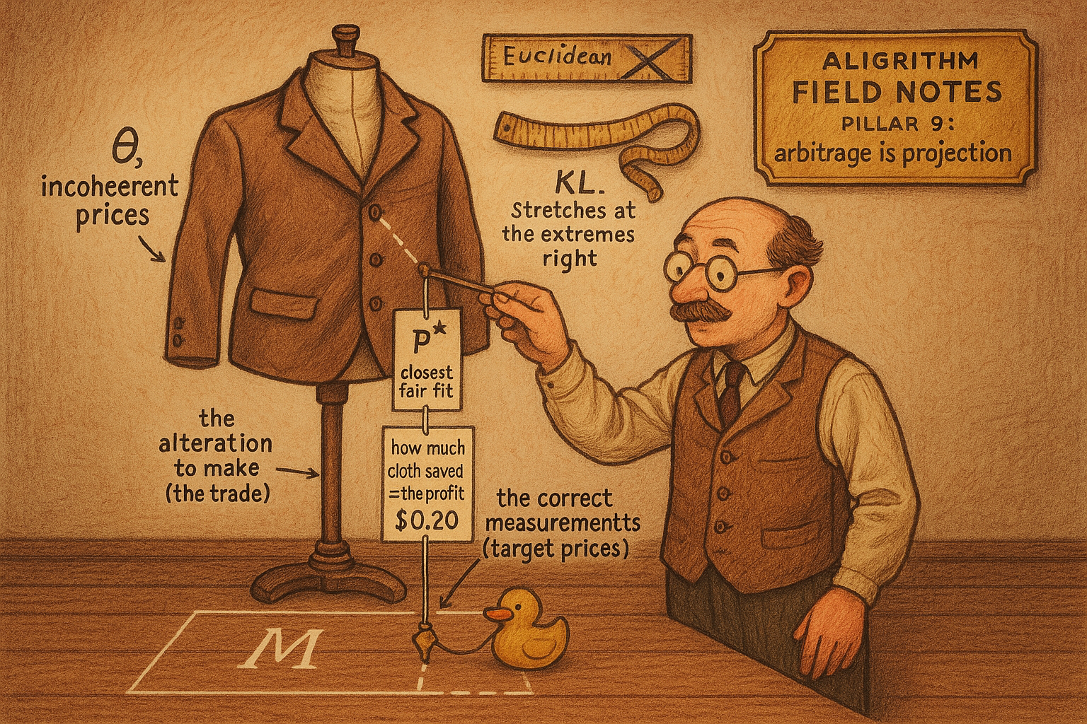 9.9 Arbitrage Is Just Projection: One Calculation Gives Trade, Profit, and Target Prices