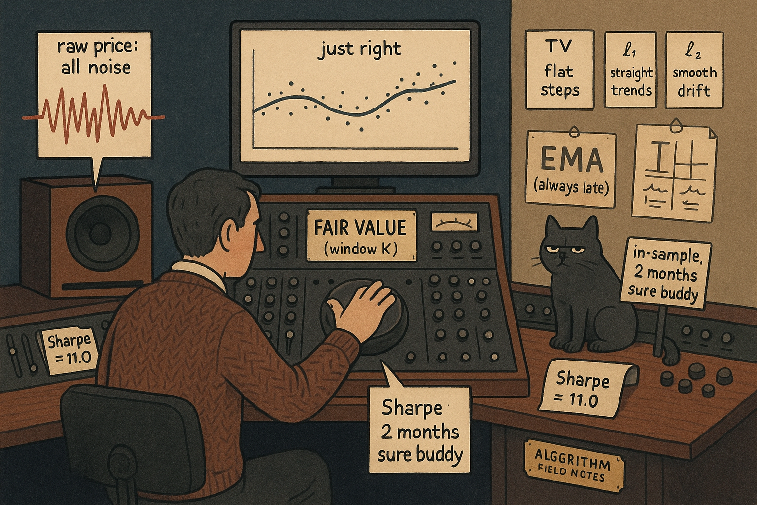 6.54 Fair Value as an Adaptive Low-Pass Filter: LAFO for Mean Reversion