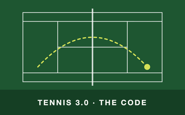 Tennis court from above with a ball path – TEnnis 3.0 · The Code