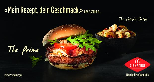 Publicité de McDonald's pour les burgers Signature avec René Schudel