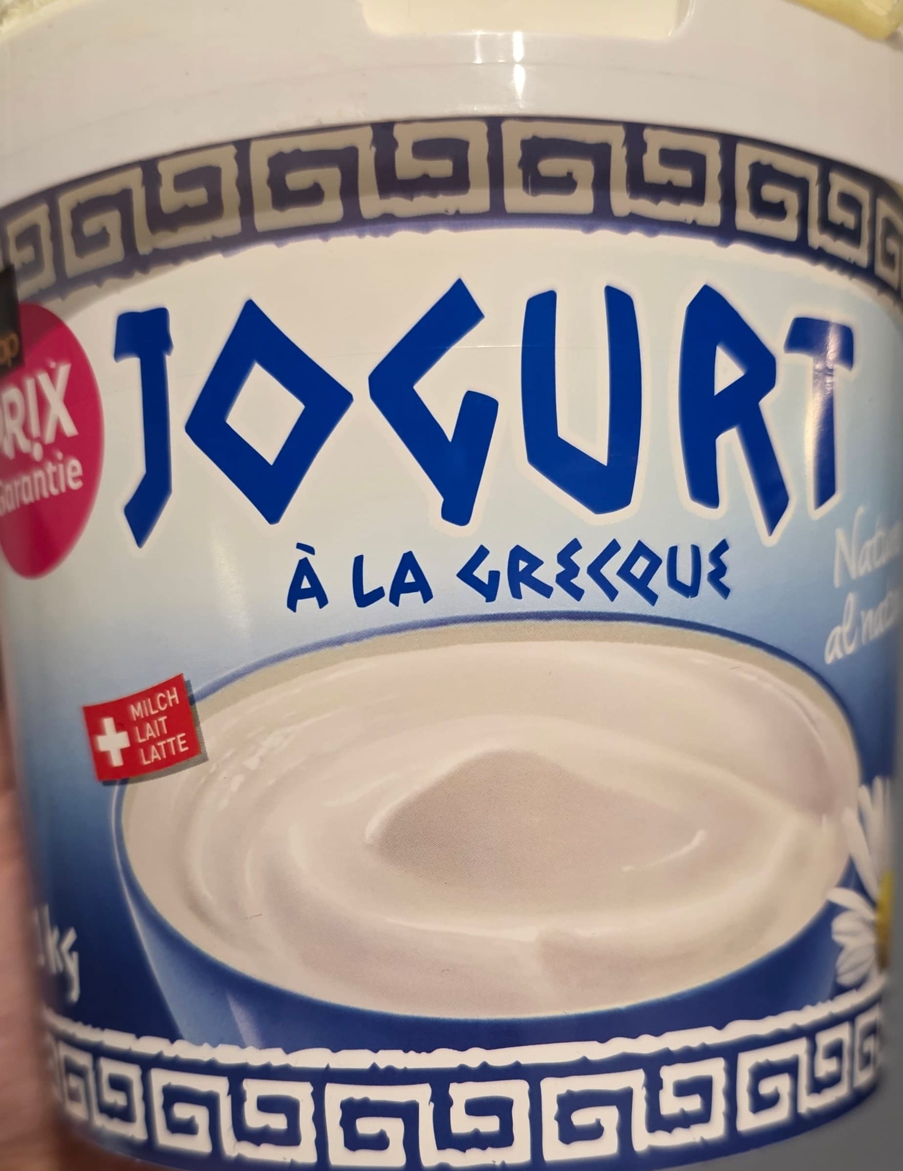 Le Yogurt Grec, prix garanti de la COOP.