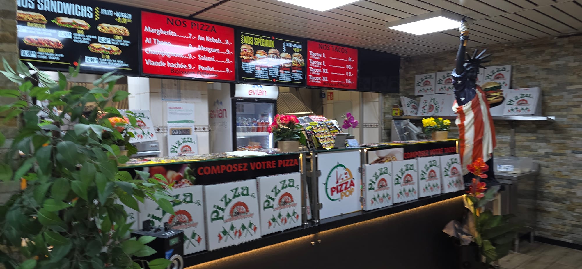 Comptoir du fast-food Taxi à Lausanne