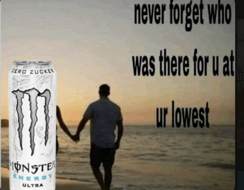 Mème sur le Monster Energy Ultra.