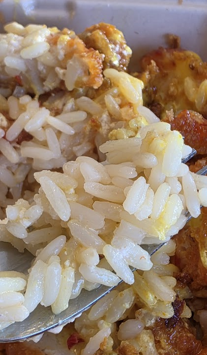 Gros plan sur le riz du Crousty de Tacodor.