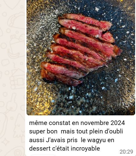 Extrait de conversation WhatsApp