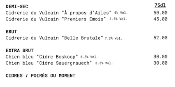 Des  cidres chez Arthur à Lausanne.