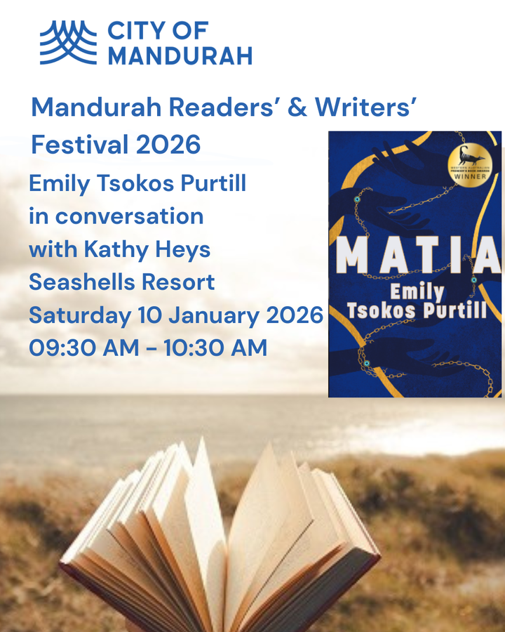 MATIA - Mandurah Readers' and Writers' Festival - In conversation with Kathy Heys - 10 January 2026
