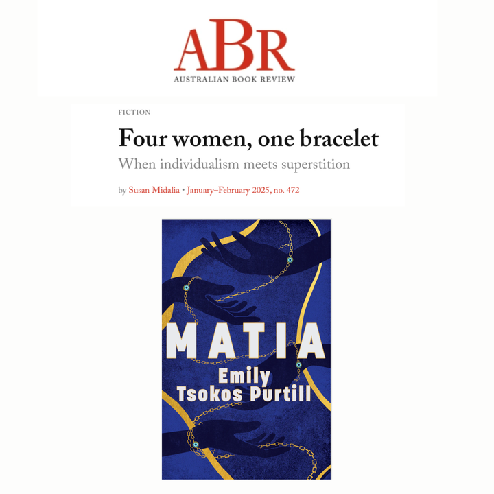 MATIA - Australian Book Review January-February 2025 - Review by Susan Midalia