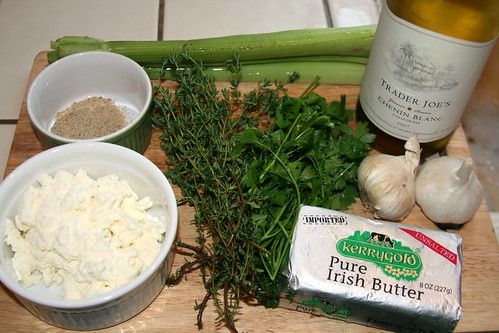 Ingredients for Moules a La Mariniere
