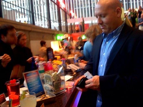 Seth buying drinks before the show