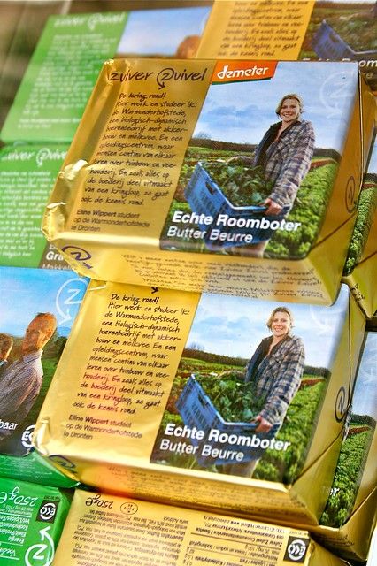 Organic grass-fed butter at the farmer's market in Holland
