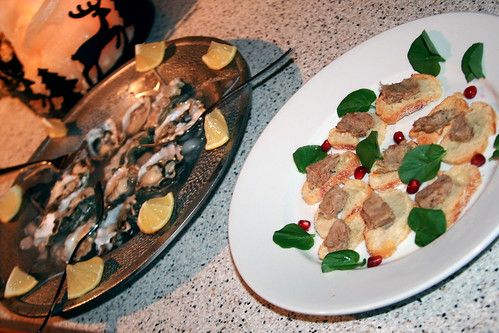 Oysters on the Half Shell and Duck Rillettes