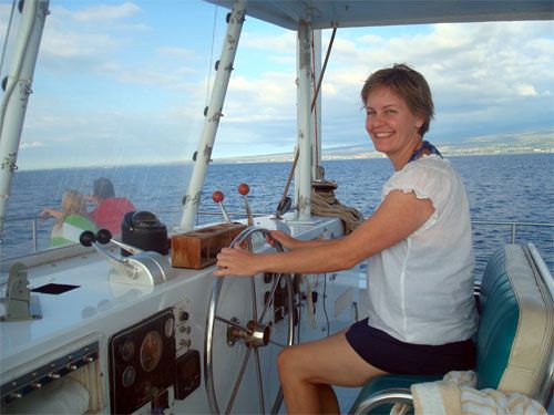 Me Driving the Boat!