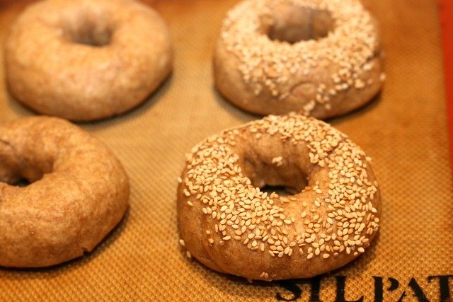 Whole Wheat Sourdough Bagels
