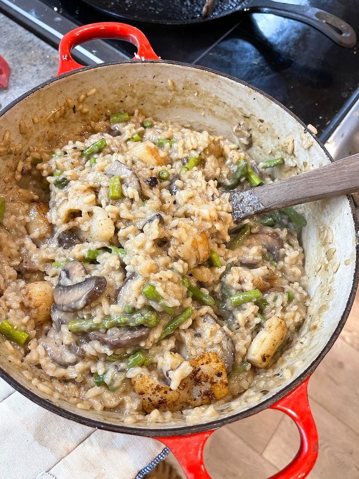 Easy Mushroom Scallop Risotto