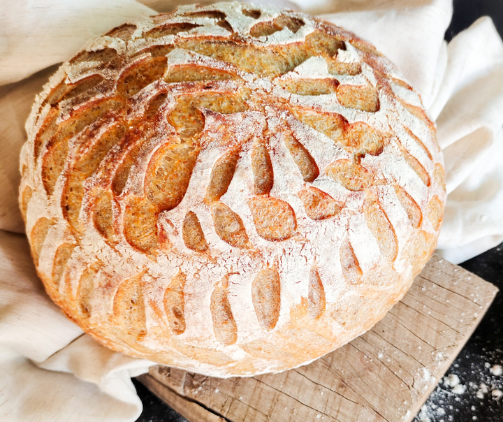 No-Knead Sourdough Bread