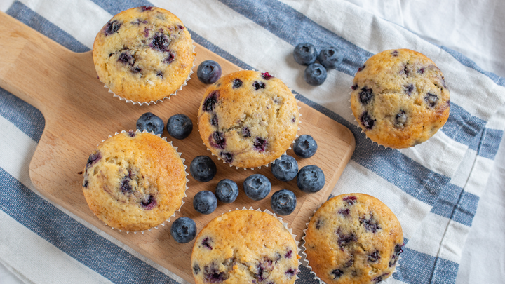Coconut Flour Blueberry Muffins