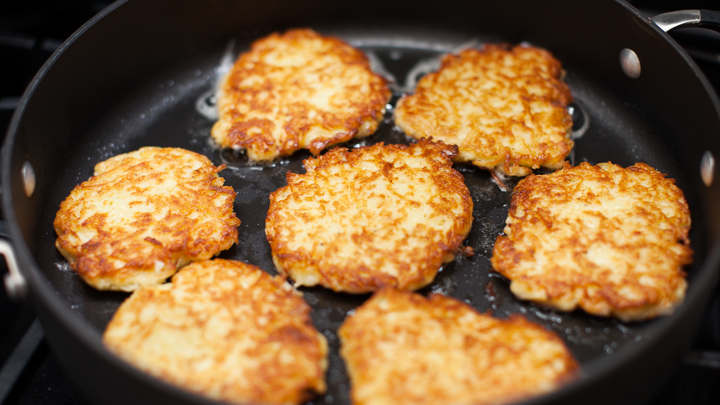 Coconut Oil Latkes (Potato Pancakes)