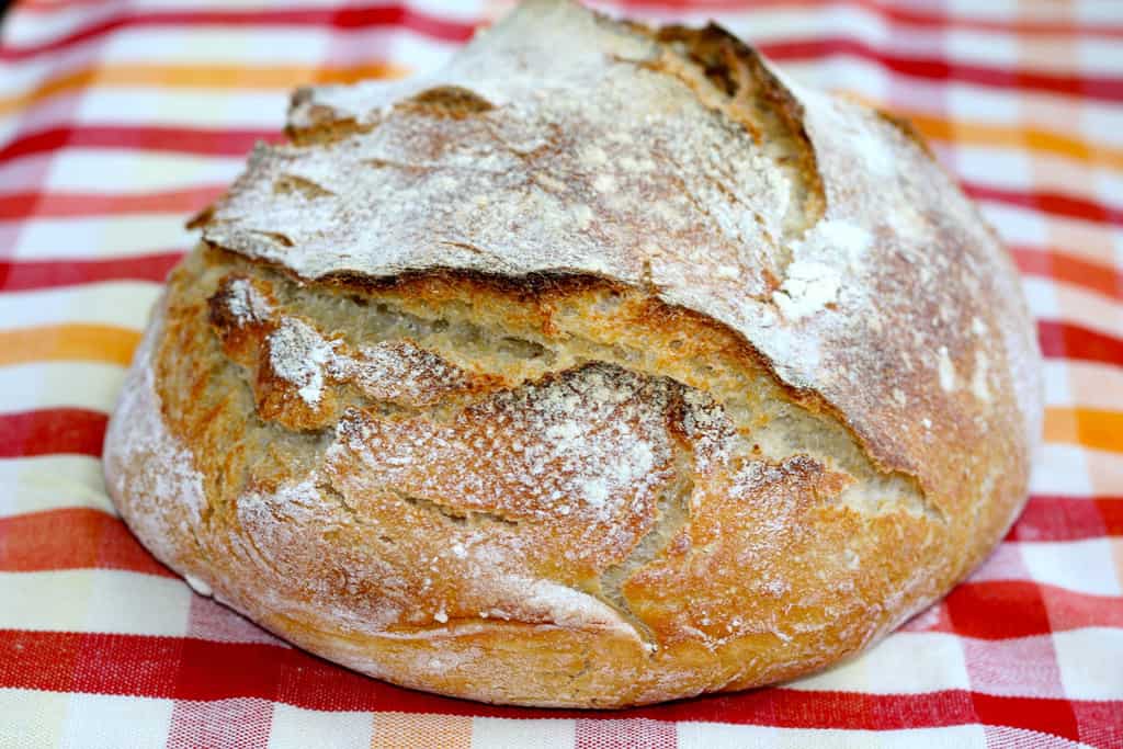 No Knead Sourdough Bread