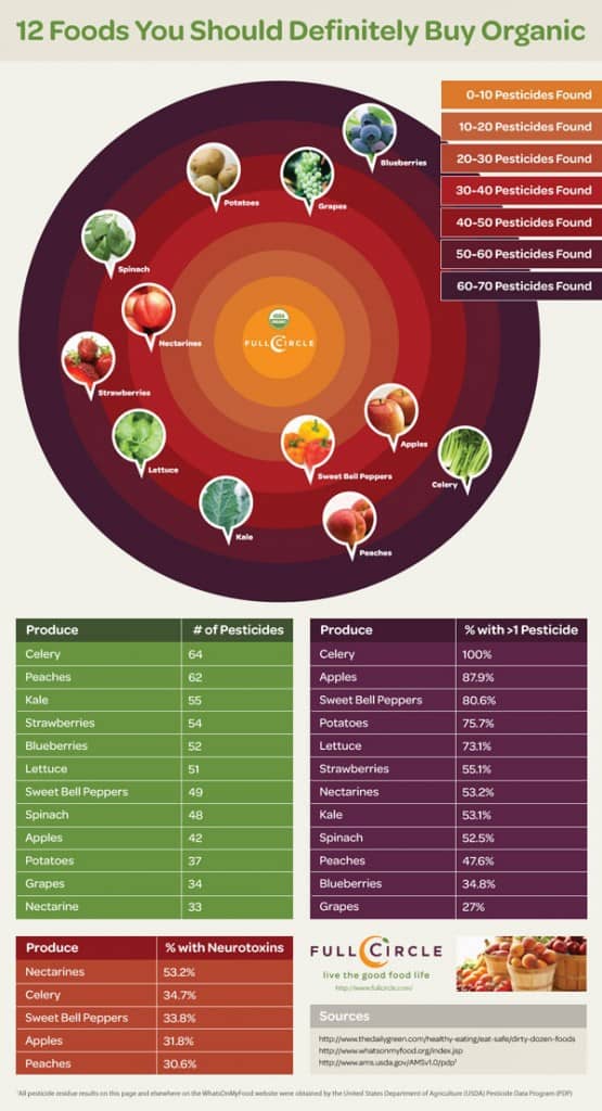 Dirty Dozen - Top 12 Foods with Highest Pesticide Residue