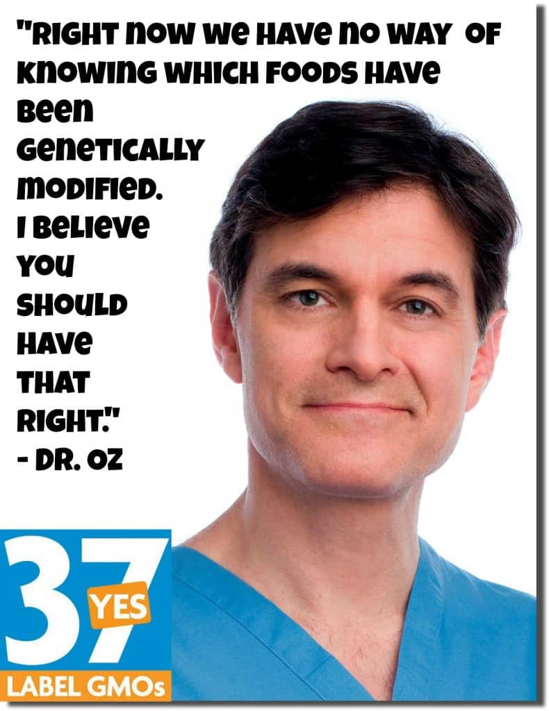 Dr. Oz Endorses GMO Labeling