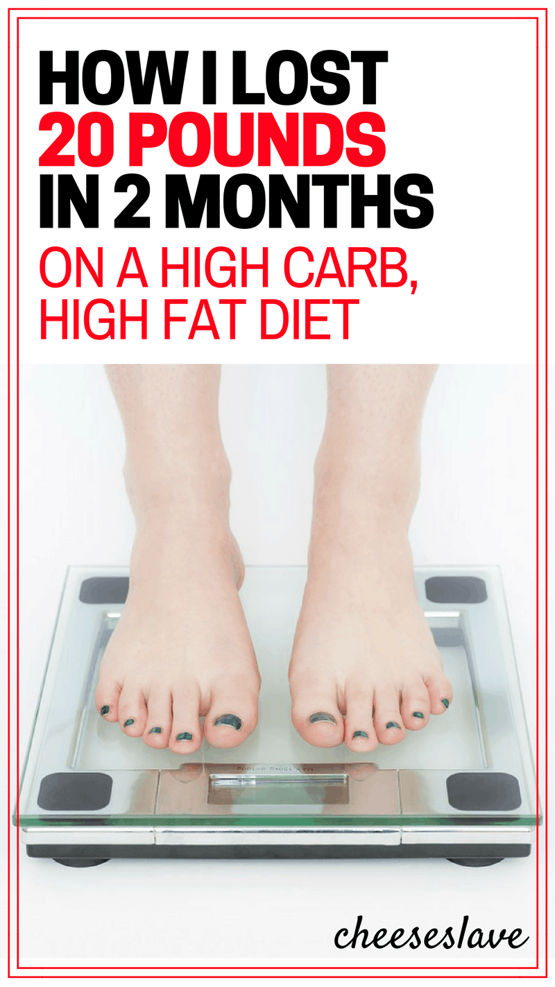 How I Lost 20 Pounds in 2 Months on a High Carb, High Fat Diet P