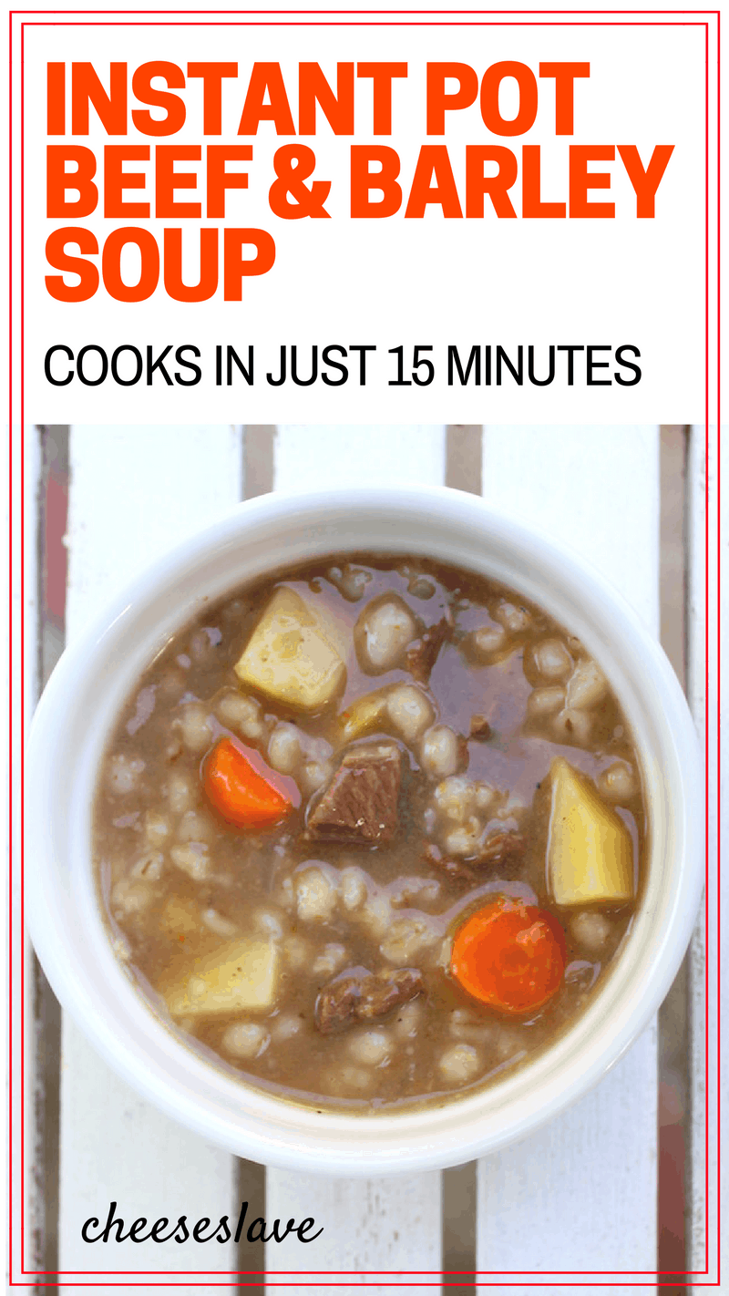 Instant Pot Beef and Barley Soup