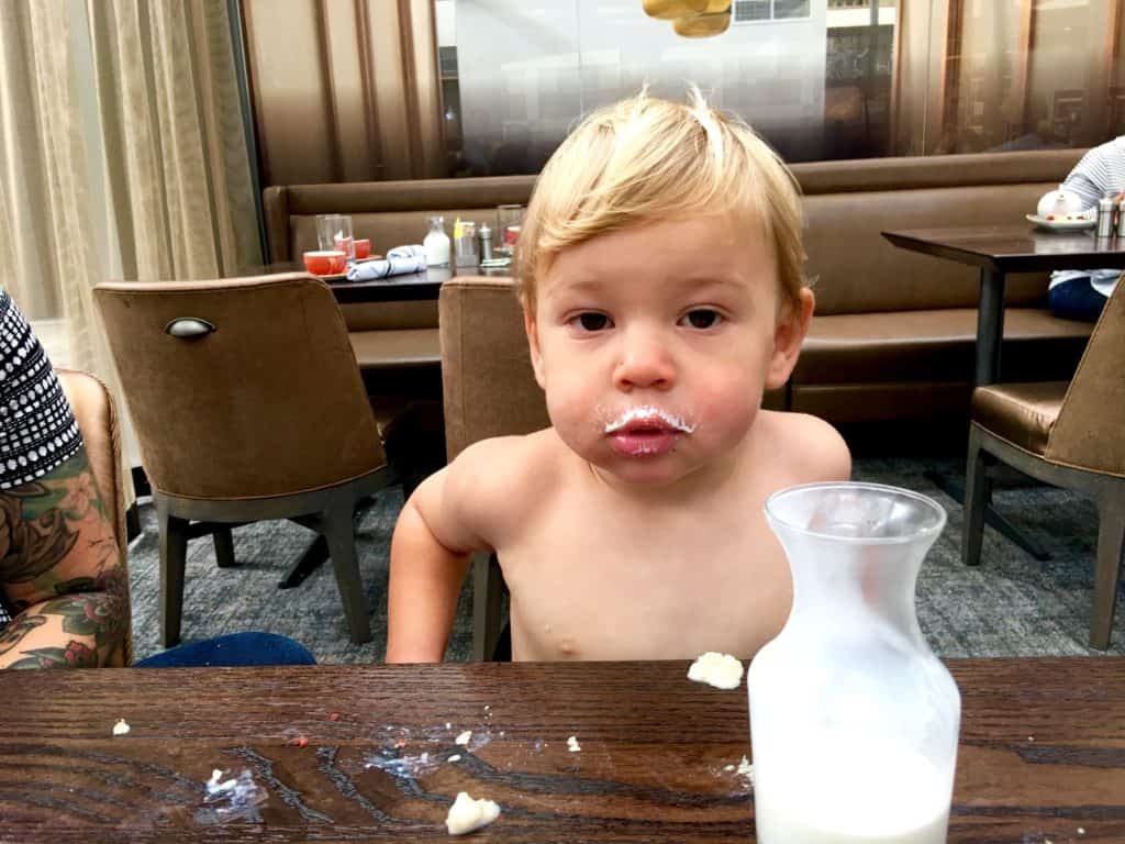 California Homeschool Conference: HSC 2016 -- Ollie's milk mouth