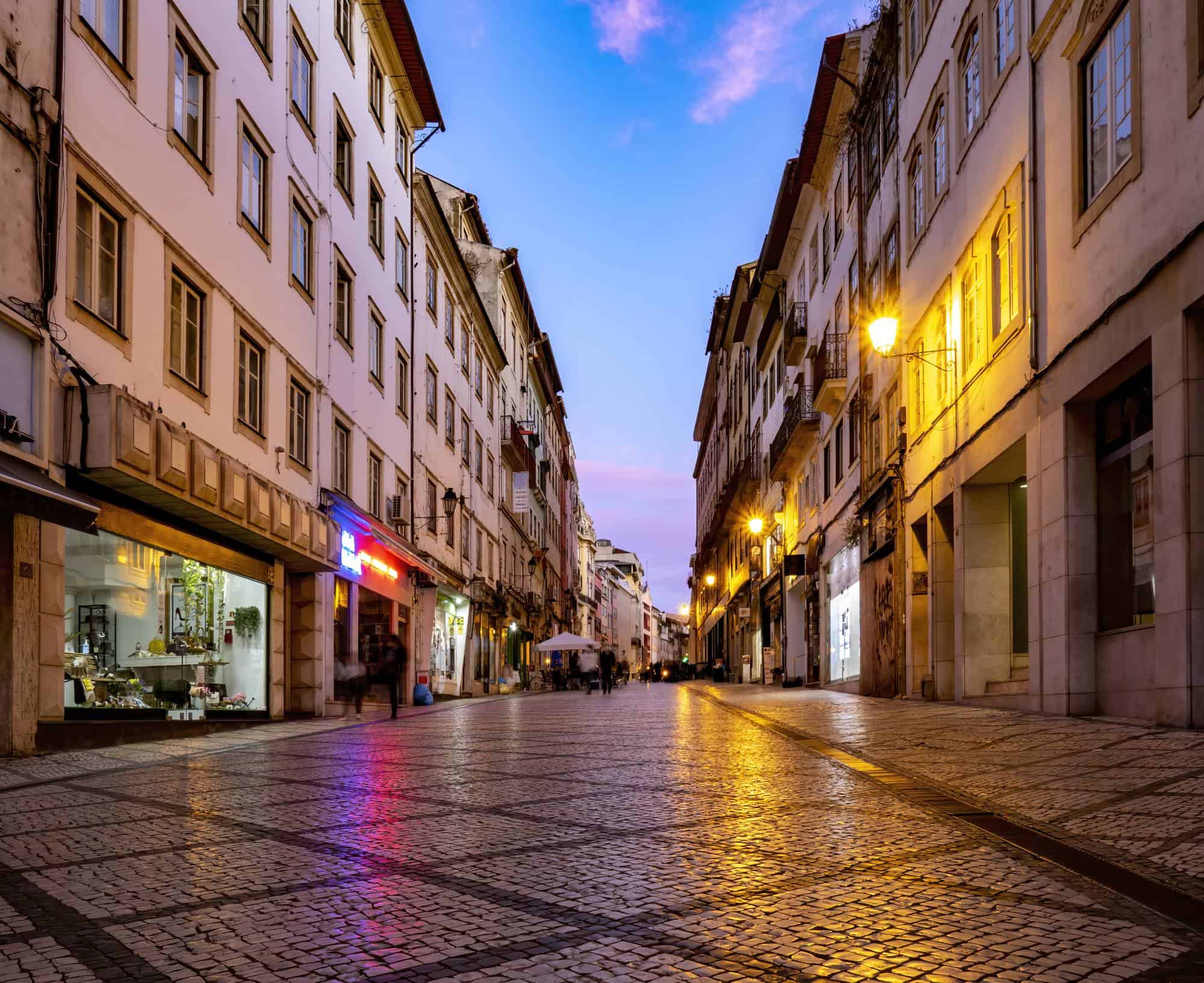 Rua&nbsp;Ferreira Borges in the Baixa (downtown) of Coimbra