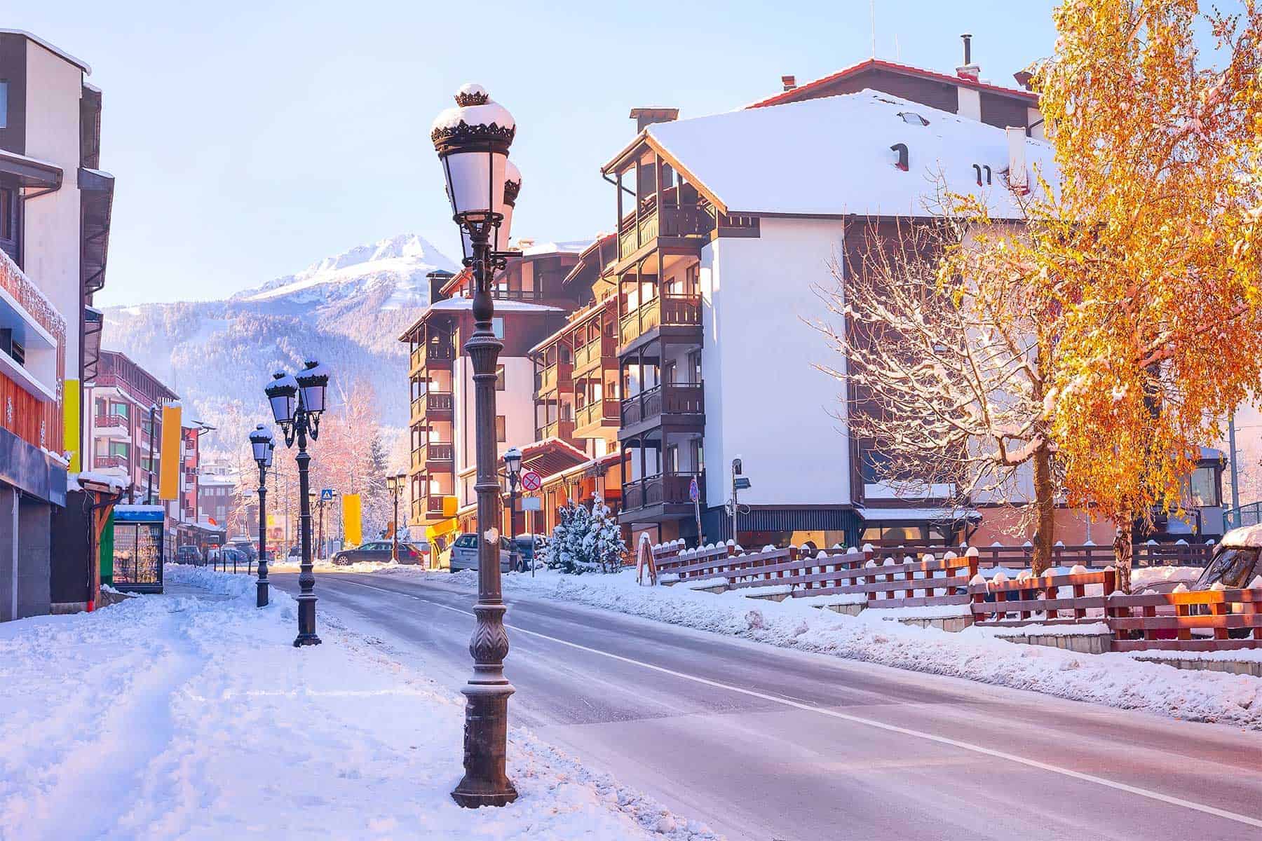 Bansko in Bulgaria. Popular ski resort.